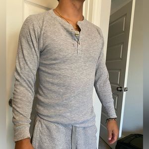 Grey long sleeve T-shirt